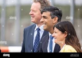 left to right) Kerry O'Neill Plant Manager, Simon Roddy Shell Senior Vice  President, Prime Minister Rishi Sunak and Alister Jack Secretary of State  for Scotland during a visit to Shell St Fergus