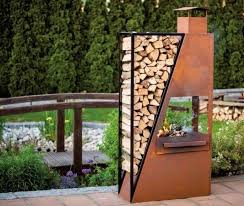 Edelrost Kaminofen Barbeque Inkl Grillrost Garten Deko Gartengestaltung Gartendekor