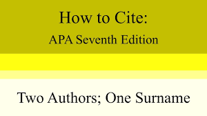 When citing an image from a book, a citation format is simple since it requires less information. How To Cite Two Authors With The Same Surname Apa Seventh Edition Youtube