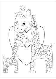 Free Easy To Print Giraffe Coloring Pages Giraffe Coloring Pages Giraffe Colors Family Coloring Pages