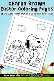 The early bird catches the worm! Charlie Brown Easter Coloring Pages Woo Jr Kids Activities