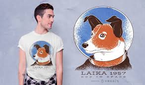 Laika Space Dog T-shirt Design Vector Download