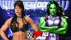 CHYNA vs SHE-HULK | WWE 2K18 Gameplay - YouTube