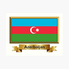The national flag of the republic of azerbaijan (azerbaijani: Aserbaidschan Flagge Geschenke Aufkleber Produkte Kunstdruck Von Mpodger Redbubble