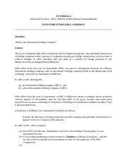 Section 162 of the internal revenue code (irc) allows you to deduct all the ordinary and necessary however, section 263(a) of the irc requires you to capitalize the costs of acquiring, producing, and these limitations are for purposes of determining whether particular expenses qualify under the safe. Rose Investment Holding Sdn Bhd Is An Investment Holding Company And Has Course Hero