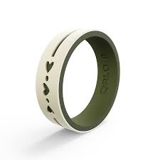 Women S Strata Heart And Arrow Silicone Ring Silicone Rings Silicone Ring Women Silicone Wedding Band