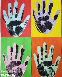 Handprint Pop Art Activity Andy Warhol Red Ted Art Make Crafting With Kids Easy Fun Andy Warhol Pop Art Warhol Art Andy Warhol Art