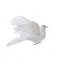 Kara captures me hoisting up chloe to top the tree (i asked her to record for insurance purposes in case we both went crashing to the ground). Christmas Ornament Feathered Flying Dove Clip 6in