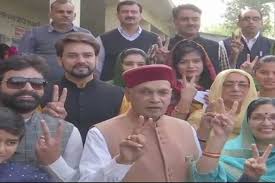 Mos thakur offered prayers to almighty at his residence in the national capital. Himachal Election 2017 What Prem Kumar Dhumal Virbhadra Singh Anurag Thakur Jp Nadda Shanta Kumar Said At Polling Booths The Financial Express