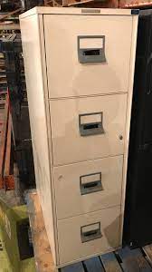 Import quality fireproof file cabinet supplied by experienced manufacturers at global sources. 4 Drawer Victor Letter Size Putty Fireproof File Cabinets Used Welter Storage