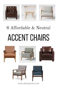 8 Neutral Accent Chairs That Won T Break The Bank Allisa Jacobs Minimal Living Room Farm House Living Room Farmhouse Accent Chair