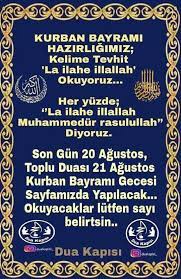 Kurban keserken okunan dua ve getirilen tekbir. Dua Kapisi Kurban Bayrami Hazirligimiz Kelime Tevhit Facebook