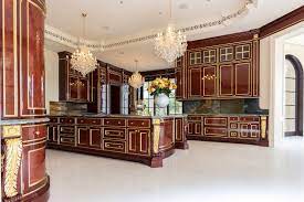 Royal Kitchen Design Idea The Kitchen Includes Solid Mahogany Cabinets Gold Leafing And Marble Counter To Expensive Houses Royal Kitchen Luxury Home Decor