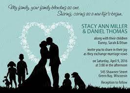 Blended Family Wedding Invitation Blending Stepfamily Stepchildren Aqua Teal Br Blended Family Wedding Fun Wedding Invitations Photo Wedding Invitations