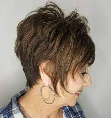The hair is cut short and neatly dressed after dyeing it in light brown. Pin On Hair