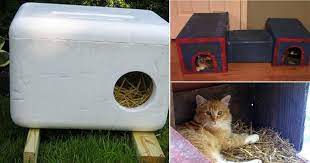 23 Diy Insulated Cat House Ideas For Outdoor Cats Gato Diy Casa Del Gato Pan Comido