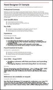 Customise the template to showcase your experience, skillset and accomplishments, and highlight your most relevant qualifications for a new floral designer job. Floral Designer Cv Example Myperfectcv