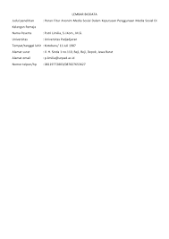 Pesatnya penggunaan media sosial telah memengaruhi cara berpikir kita terhadap teman, kenalan, serta orang asing. Pdf Peran Fitur Anonim Media Sosial Dalam Keputusan Penggunaan Media Sosial Di Kalangan Remaja