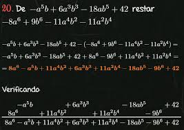 Algebra de baldor ejercicio 21. Solucion Ejercicio 21 Resta O Sustraccion Resta De Polinomios Algebra De Baldor Solucionario De Ejercicios Educa Com Bo