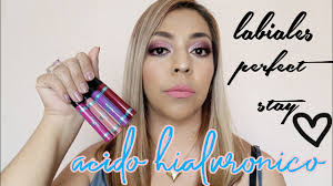 perfect stay ácido hialurónico, labiales mate intransferibles de fuller