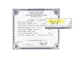 County Of Cook State Of Illinois Birth Certificate Signed By David D Orr Birth Certificate Illinois Cook County