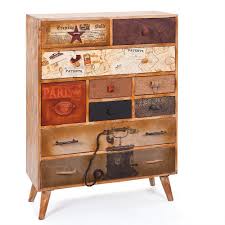 lucan cassettiera dim 80x35x106h legno massello marrone amazon it casa e cucina mobel schubladenkommode schubladen