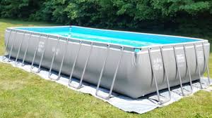 Intex 24ft X 12ft X 52in Ultra Frame Rectangular Pool Review Youtube