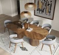 Truman - Mid-Century Modern Walnut Extendable Dining Table + 6 Chairs Set