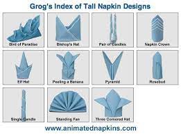 Animated Napkin Folding How To Fold Napkins For A Tall Design Napkin Folding Easy Napkin Folding Fancy Napkin Folding