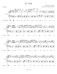 It's you guitar tabs and leads easy lesson and tutorial sung by ali gatie. It S You Sheet Music For Piano Snap Mixed Duet Musescore Com