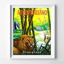 Disneyland Animal Zoo Adventureland Wall Art Poster Prices From 9 95 Click Photo For Details Disneyl Disney Wall Art Poster Wall Art Vintage Poster Art
