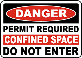 Permit Required Confined Space Sign