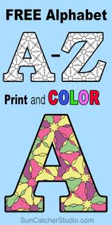 Simply print in black and white and set out with crayons, markers. Alphabet Coloring Pages Printable Number And Letter Stencils Patterns Monograms Stencils Diy Projects