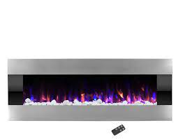 Led fireplaces come in a variety of shapes and sizes. Electric Led Fireplace Wall Mounted Adjustable Heat 54 By Northwest Contemporary Indoor Fireplaces By Trademark Global Houzz
