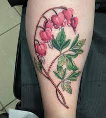 Pretty Little Bleeding Hearts Calf Piece For Rockie Thanks So Much Eternalink Medtatt Tatt Bleeding Heart Tattoo Heart Flower Tattoo Bleeding Heart Flower