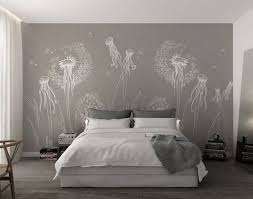 white octopus and dandelion wallpaper mural wall murals bedroom wall painting living room bedroom wall