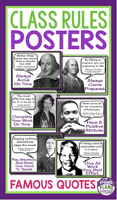 Class Rules Posters Famous Quotes Classroom Rules Poster Classroom Rules Class Rules Poster