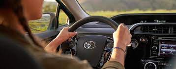 Put your key on the ignition and turn it and at the same time turn the steering wheel to both sides (do it with a little bit of force) and it will unlock. Toyota Steering Wheel Lock Engage Release Omaha Near Lincoln Ne