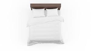 White bedding is the lbd of the home decor world. Free Psd Double Bed With White Bedding Isolated Top View