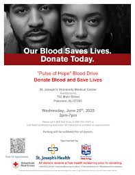 Join us tomorrow in Paterson to donate blood and help save lives.