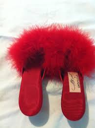 Fluffy Slippers Lord And Taylor Red Size 7 Fur Sliders Fur Slippers Furry Slippers