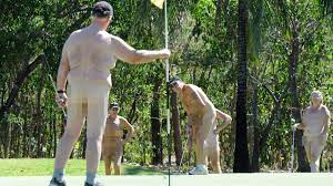 Nude golfing