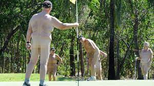 Naked golfers