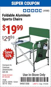 Foldable Aluminum Sports Chair Green Sport Chair Sports Harbor Freight Tools