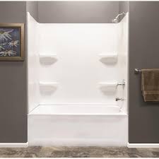 Style and function are important, and the perfect tub and shower combo faucet can save energy while providing good looks and functionality. Style Selections 54x30 White 2 Piece Bathtub Shower Kit Common 54 In X 54 In Actual 54 In X 54 In In The Bathtub Shower Combination Department At Lowes Com