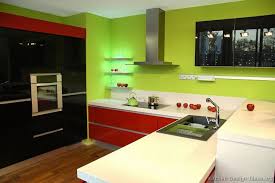 pictures of kitchens modern red