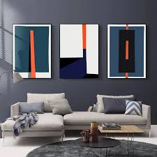 Bold Geometric Abstract Contemporary Canvas Art For Modern Office Or Home Nordicwallart Com Contemporary Art Canvas Living Room Art Modern Art Decor