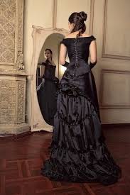 Black Victorian Bustle Dress 1880s Ball Outfit Black Etsy Black Victorian Dress Gothic Wedding Dress Bustle Dress