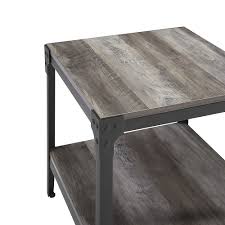 Based on the desire to make and live with beautiful utilitarian things, our table might be considered a contemporary rendition of pennsylvania dutch design aesthetics. Best Buy Walker Edison Angle Iron Coffee Table Set Of 2 Gray Wash Bb20aistgw