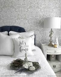 Buy modern stencils from royal design studio here: Bedroom Wall Stencil Designs Diy Decorating To Sleep In Style Royal Design Studio Stencils